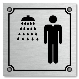 Sprcha muži, 100x100mm, stříbrná, Kansas